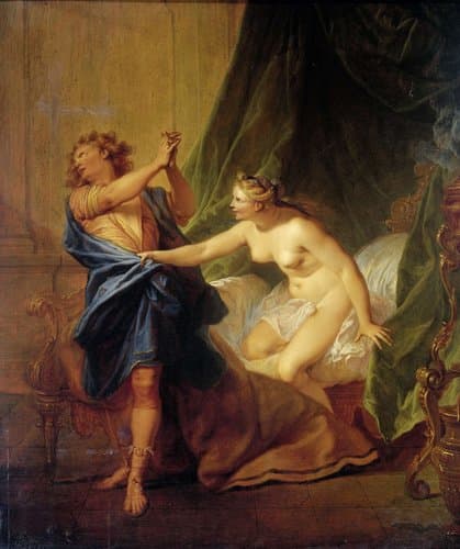 Jozef en de vrouw van Potifar by Nicolas Bertin