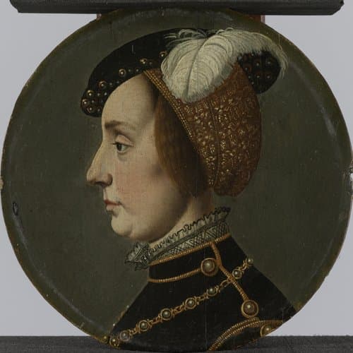 Portret van Anna van Lotharingen (1522-68), echtgenote van René de Chalon, prins van Oranje by Jan van Scorel