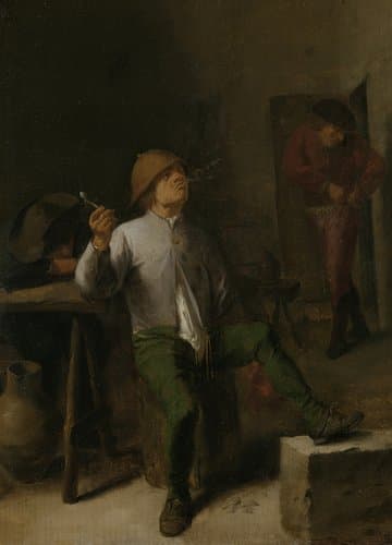 Rokende man in een kroeg by Adriaen Brouwer