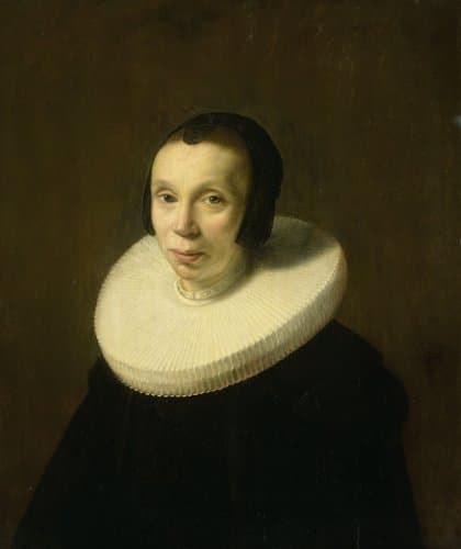 Portret van een vrouw by Abraham de Vries