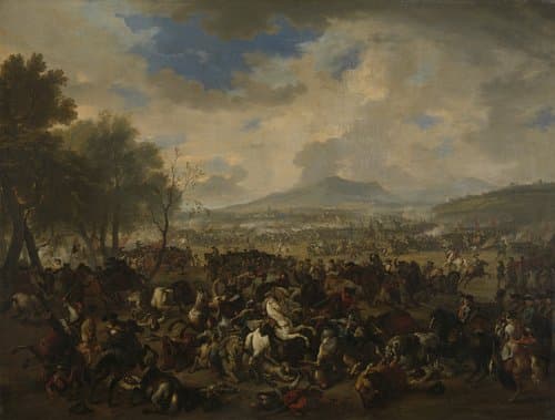 The Battle of Ramillies between the French and the Allied Powers by Jan van Huchtenburg