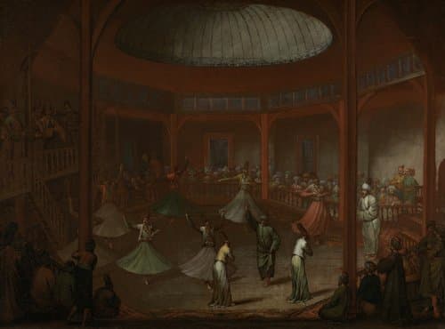 Dansende derwisjen by Jean Baptiste Vanmour