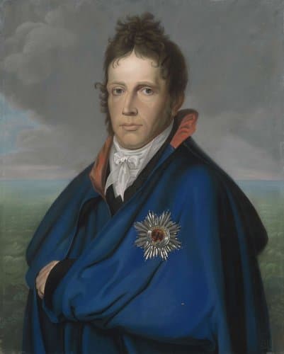 Willem Frederik (1772-1843), erfprins van Oranje-Nassau. Later koning Willem I. Genaamd 'Het mantelportret' by anonymous