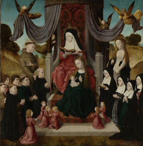 Virgin and Child with Saint Anne and Saints Francis and Lidwina by Master of the Saint John Panels