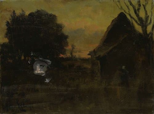 Avondschemering, genaamd 'At sundown' by Arthur Hawksley