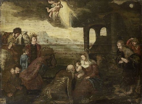 De aanbidding der koningen by anonymous