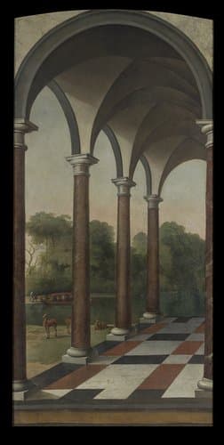 Colonnade giving onto a Park by Barent Fabritius