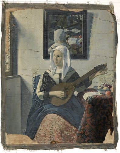 Cisterspelende vrouw by Han van Meegeren
