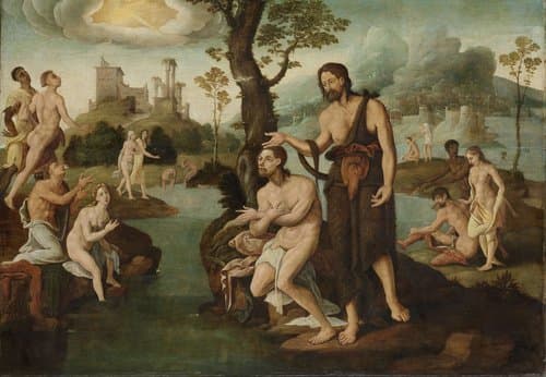 The baptism of Christ by Maarten van Heemskerck