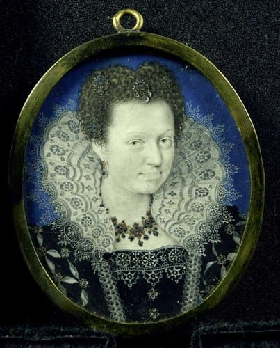 Portret van een vrouw by Isaac Oliver