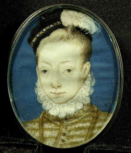 Jacobus Stuart (1566-1625), de latere koning Jacobus I van Engeland, op ongeveer tienjarige leeftijd by anonymous
