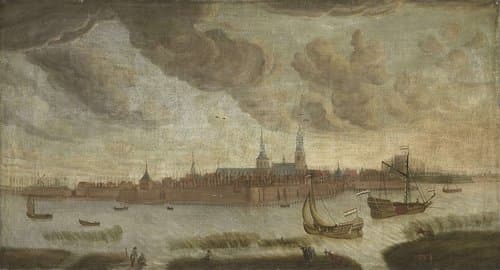 Gezicht op de stad Heusden by anonymous