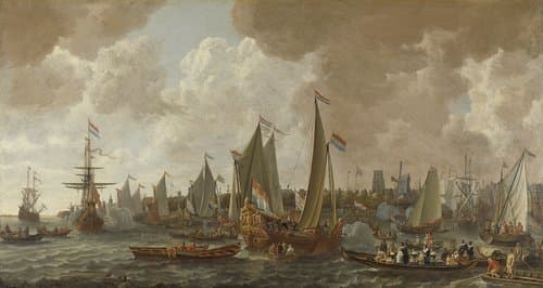 Arrival of Charles II by Lieve Pietersz. Verschuier