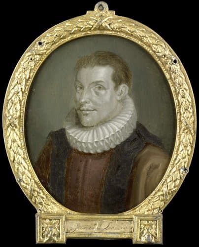 Portrait of Johan van der Does the Younger, Librarian in Leiden by Arnoud van Halen