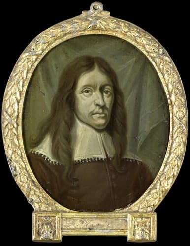 Portrait of Simon Abbes Gabbema, Historian of Friesland in Leeuwarden by Arnoud van Halen