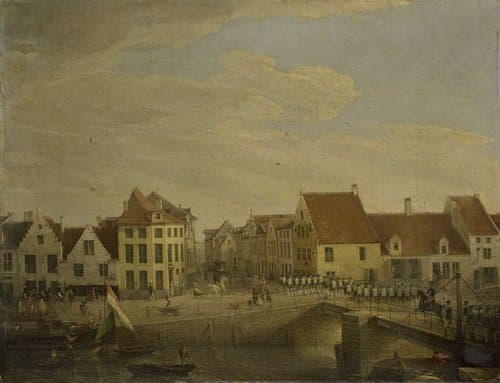 Dutch Troops passing through the Fortress of Dendermonde by Petrus Groenia