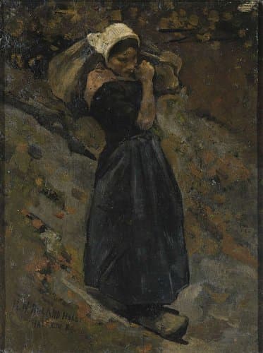 A Peasant Woman carrying a Sack