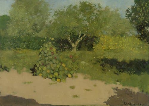 Tuinhoek met Oost-Indische kers by Richard Nicolaüs Roland Holst