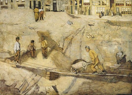 Building Site in Amsterdam by Richard Nicolaüs Roland Holst