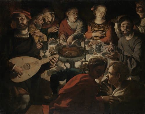 The calling of St John during the marriage at Cana by Jan Cornelisz Vermeyen