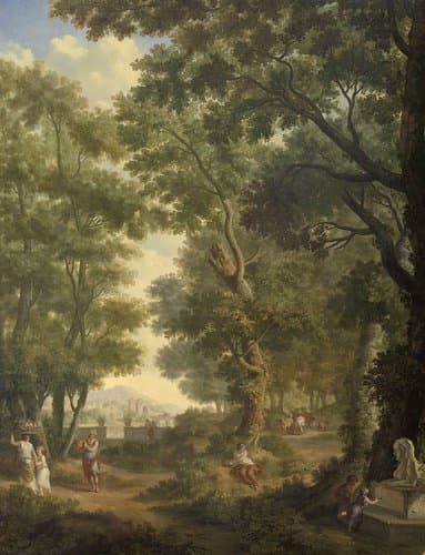 Arcadian Landscape, one of a series of ten murals in the garden room of the main floor of the Amsterdam house Herengracht 524 by Jurriaan Andriessen