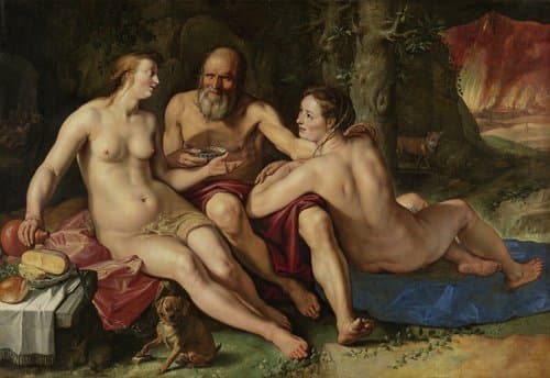Lot en zijn dochters by Hendrick Goltzius