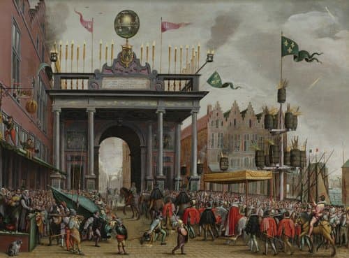Joyful Entry of the Duke of Anjou in Antwerp on 19 February 1582 by Monogrammist MHVH