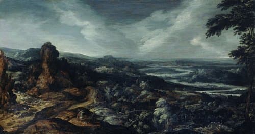 Panoramic Landscape with Tobias and the Angel by Kerstiaen de Keuninck