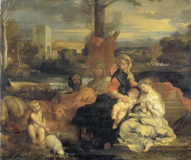 The Mystic Marriage of St Catherine by Sébastien Bourdon