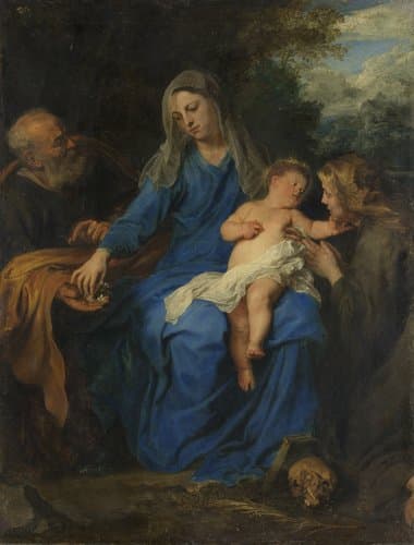 The Holy Family with a Female Saint in Adoration by Anthony van Dyck