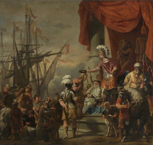Aeneas kroont Cloanthus by Ferdinand Bol