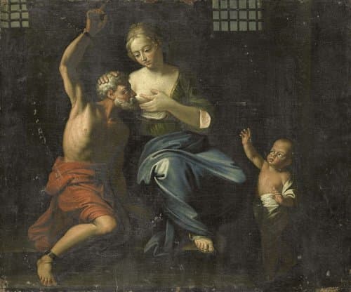 Cimon and Pero (Roman Charity) by Adriaen van der Werff