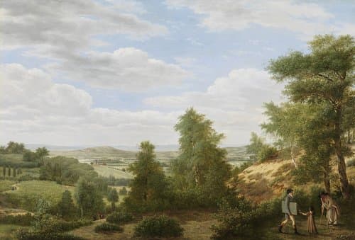 Gezicht op de vlakte van Montmorency bij Saint-Leu-la-Forêt by Pieter Rudolph Kleijn