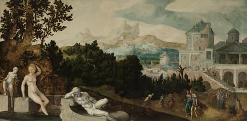 Het toilet van Bathseba by Jan van Scorel