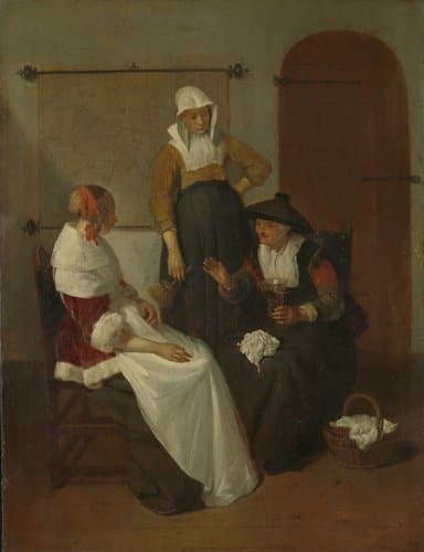 A Confidential Chat by Quiringh Gerritsz. van Brekelenkam