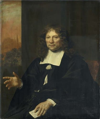 Portrait of Daniel Niellius. Elder of the Remonstrant Church and Sampling Official of Alkmaar by Adriaen Backer