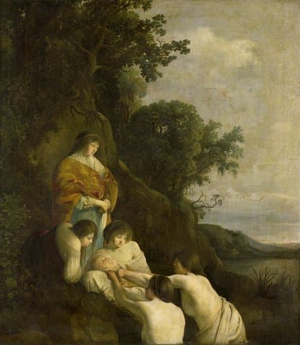 Pharaoh's Daughter Discovers Moses in the Rush Basket by Paulus Bor; Cornelis Hendriksz Vroom