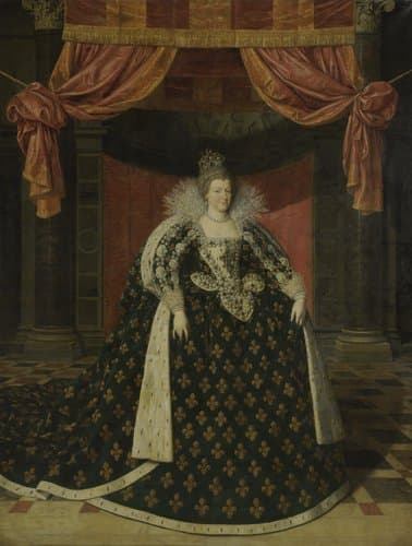 Portrait of Marie de Médicis (1575-1642), Queen of France, in Robes of State by Frans Pourbus (II)