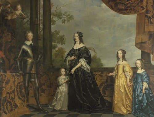 Frederick Henry, his Consort Amalia of Solms, and their Three Youngest Daughters by Gerard van Honthorst