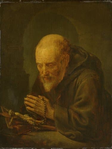 A Hermitin Prayer by Gerard Dou