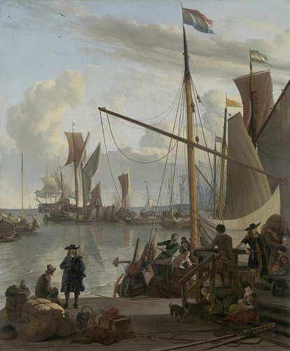 The IJ near Amsterdam by Ludolf Bakhuysen