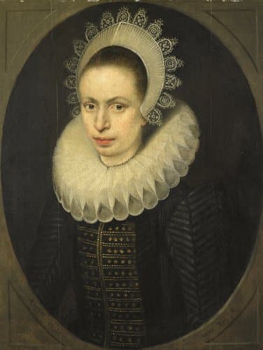 Portret van Antoinette Walleran (1598-?) by Jacob Lambrechtsz Loncke