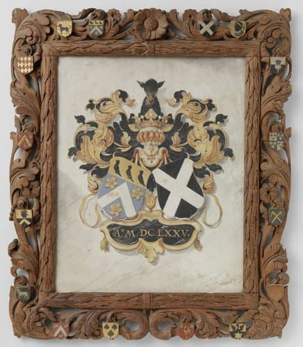 De alliantiewapens van Jan Boudaen Courten en Anna Maria Hoeufft by Justus van Attevelt