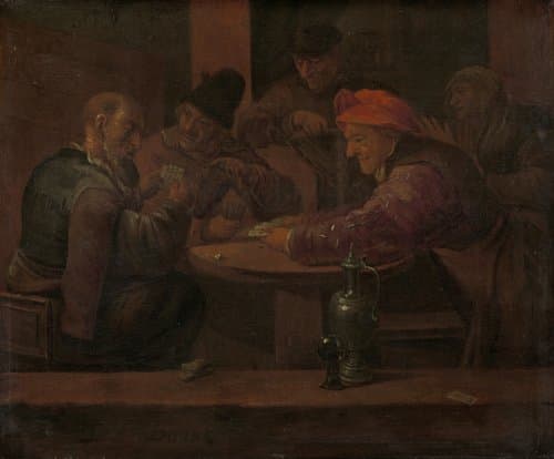 Men Playing Cards in a Tavern by Daniël Boone