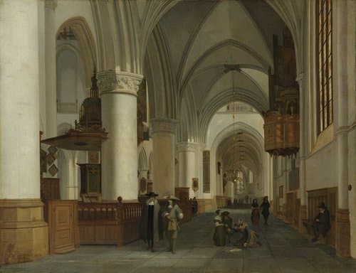 Interior of the Church of St Bavo in Haarlem