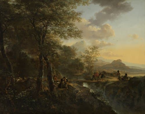 Italian Landscape with Draughtsman by Jan Both