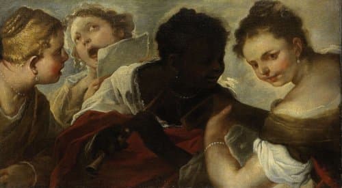 Four Women making Music by Luca Giordano