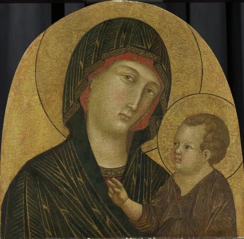 Madonna met kind by Meester van Badia a Isola