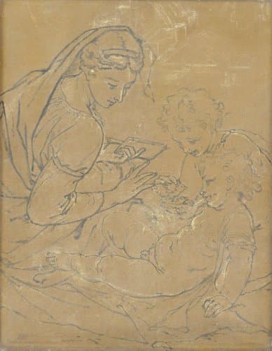Maria met kind en Johannes de Doper by Adriaen van der Werff