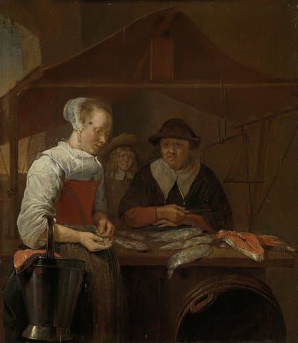The fishwife by Quiringh Gerritsz. van Brekelenkam